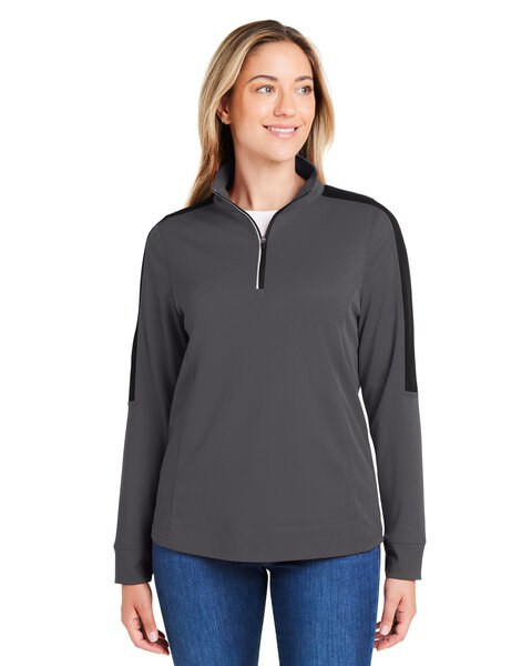 Core365 CE404W - Ladies Market Snag Protect Mesh Colorblock Quarter-Zip