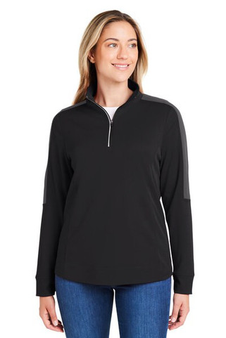Core365 CE404W - Ladies Market Snag Protect Mesh Colorblock Quarter-Zip