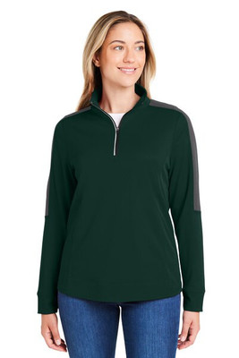 Core365 CE404W - Ladies Market Snag Protect Mesh Colorblock Quarter-Zip