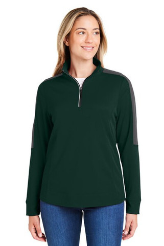 Core365 CE404W - Ladies Market Snag Protect Mesh Colorblock Quarter-Zip