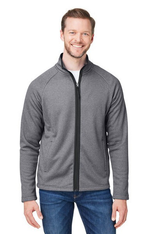 Core365 CE72 - Mens Venture Heathered Stripe Full-Zip
