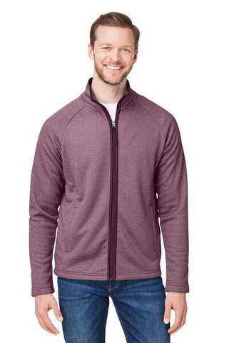 Core365 CE72 - Mens Venture Heathered Stripe Full-Zip