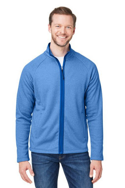 Core365 CE72 - Mens Venture Heathered Stripe Full-Zip