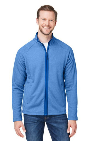 Core365 CE72 - Mens Venture Heathered Stripe Full-Zip