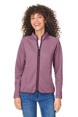 Core365 CE72W - Ladies Venture Heathered Stripe Full-Zip