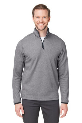 Core365 CE73 - Men's Venture Heathered Stripe Quarter-Zip