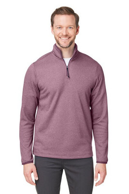 Core365 CE73 - Men's Venture Heathered Stripe Quarter-Zip