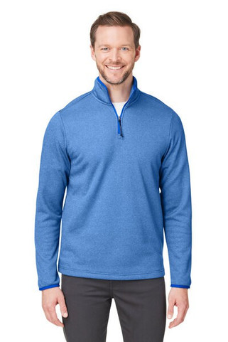 Core365 CE73 - Mens Venture Heathered Stripe Quarter-Zip