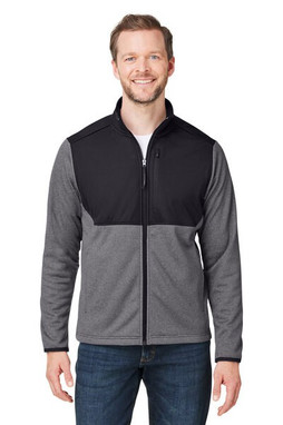 Core365 CE74 - Mens Venture Heathered Stripe Hybrid Jacket