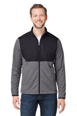 Core365 CE74 - Men's Venture Heathered Stripe Hybrid Jacket