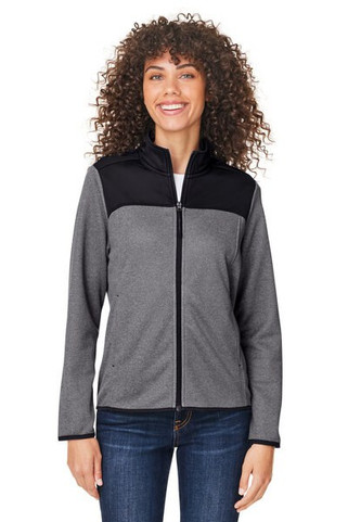 Core365 CE74W - Ladies Venture Heathered Stripe Hybrid Jacket