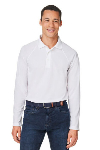 Harriton M208L - Mens Charge Snag and Soil Protect Long-Sleeve Polo