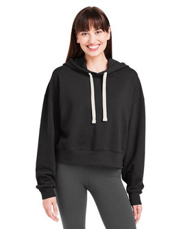 Glyder PDP1725 - Ladies Vintage Oversized Cropped Hooded Sweatshirt