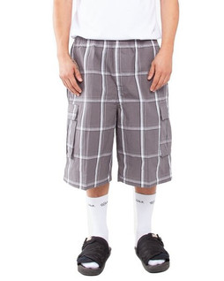 Shaka Wear SHSP - Casual Unisex Plaid Patterned Summer Shorts