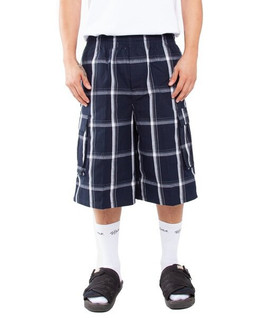 Shaka Wear SHSP - Casual Unisex Plaid Patterned Summer Shorts
