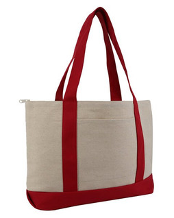 Liberty Bags 8862 - Large Zippered Cotton Canvas Tote