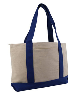 Liberty Bags 8862 - Large Zippered Cotton Canvas Tote