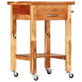 vidaXL 3033565 - Kitchen Trolley 55x55x89 cm Solid Wood Acacia