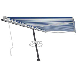 vidaXL 3007208 - Freestanding Manual Retractable Awning 400x300 cm /White