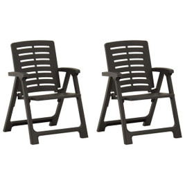 vidaXL 3005457 - Garden Chairs 2 pcs Plastic