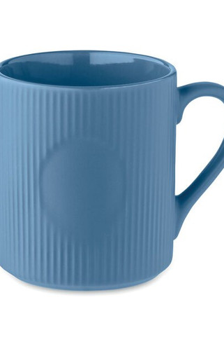 RIBMUG Geribbelde keramische mok 340ml - GiftRetail MO2397