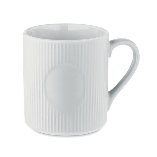 RIBMUG Ribbed ceramic mug mat 340 ml - GiftRetail MO2397