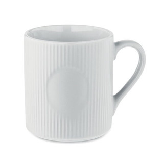 RIBMUG Ribbed ceramic mug mat 340 ml - GiftRetail MO2397