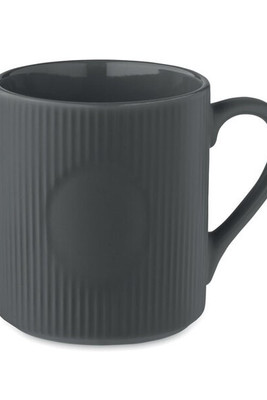 RIBMUG Ribbed ceramic mug mat 340 ml - GiftRetail MO2397