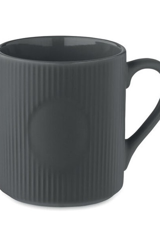 RIBMUG Ribbed ceramic mug mat 340 ml - GiftRetail MO2397