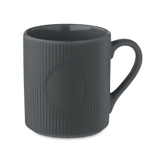 RIBMUG Ribbed ceramic mug mat 340 ml - GiftRetail MO2397