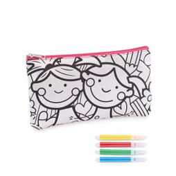GiftRetail MO2505 - KIDDO Schlampermäppchen mit Stiften