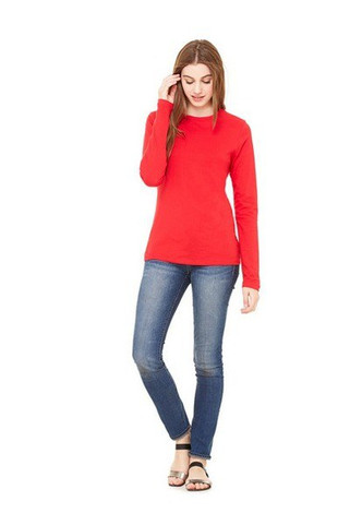 Bella+Canvas 6500 - Camiseta de manga larga de punto para mujer