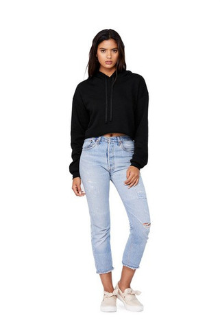 Bella+Canvas 7502 - Womens Cropped Fleece Hoodie