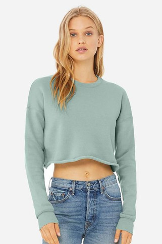 Bella+Canvas 7503 - Forro polar Cropped Crew para mujer