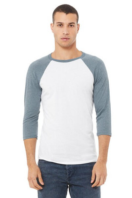 Bella+Canvas 3200 - T-shirt de baseball unisexe à manches 3/4