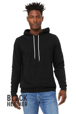 Bella+Canvas 3719 - Unisex Poly/Cotton Hooded Pullover Sweatshirt