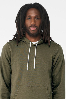 Bella+Canvas 3719 - Unisex Poly/Cotton Hooded Pullover Sweatshirt