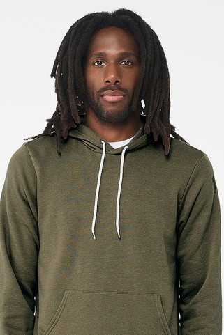 Bella+Canvas 3719 - Unisex Poly/Cotton Hooded Pullover Sweatshirt