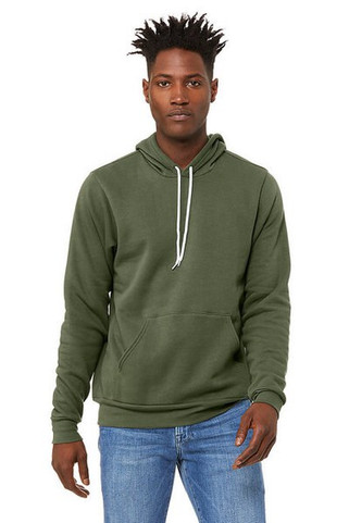 Bella+Canvas 3719 - Unisex Poly/Cotton Hooded Pullover Sweatshirt