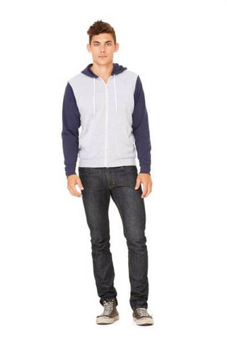 Bella+Canvas 3739 - Unisex Poly-Cotton Fleece Full-Zip Hoodie