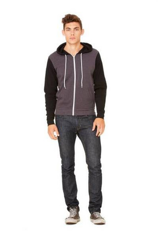 Bella+Canvas 3739 - Unisex Poly-Cotton Fleece Full-Zip Hoodie
