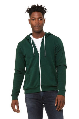Bella+Canvas 3739 - Unisex Poly-Cotton Fleece Full-Zip Hoodie