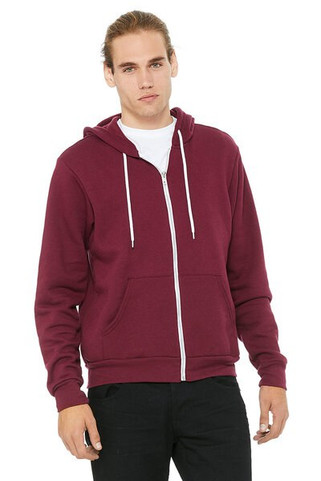 Bella+Canvas 3739 - Unisex Poly-Cotton Fleece Full-Zip Hoodie