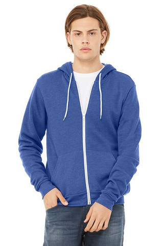 Bella+Canvas 3739 - Unisex Poly-Cotton Fleece Full-Zip Hoodie