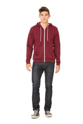 Bella+Canvas 3739 - Unisex Poly-Cotton Fleece Full-Zip Hoodie