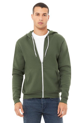 Bella+Canvas 3739 - Unisex Poly-Cotton Fleece Full-Zip Hoodie