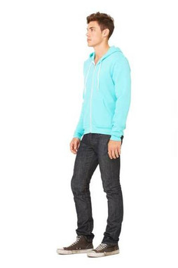 Bella+Canvas 3739 - Unisex Poly-Cotton Fleece Full-Zip Hoodie