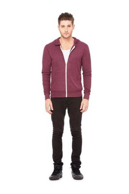 Bella+Canvas 3939 - Unisex Triblend Full-Zip Lightweight Hoodie