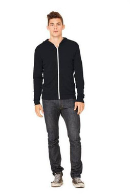 Bella+Canvas 3939 - Unisex Triblend Full-Zip Lightweight Hoodie