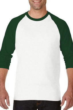 Gildan 5700 - Remera de algodón grueso manga raglán tres cuartos 